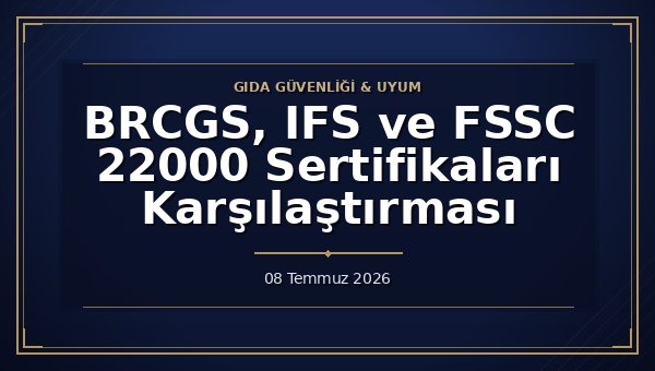 BRCGS, IFS ve FSSC 22000 Sertifikaları Karşılaştırması