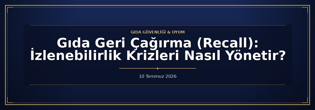 Gıda Geri Çağırma (Recall): İzlenebilirlik Krizleri Nasıl Yönetir?
