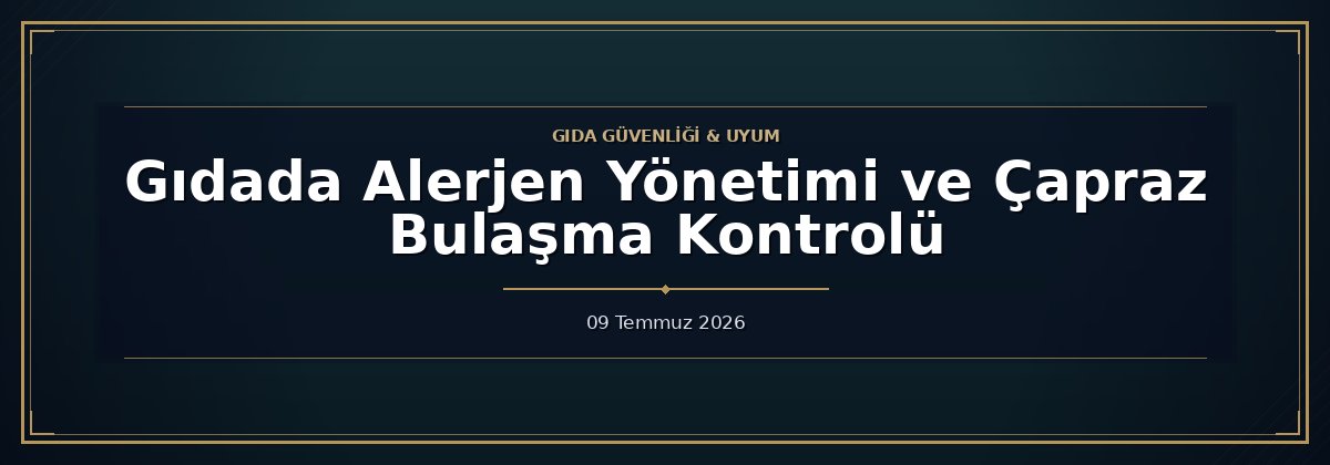 Gıdada Alerjen Yönetimi ve Çapraz Bulaşma Kontrolü
